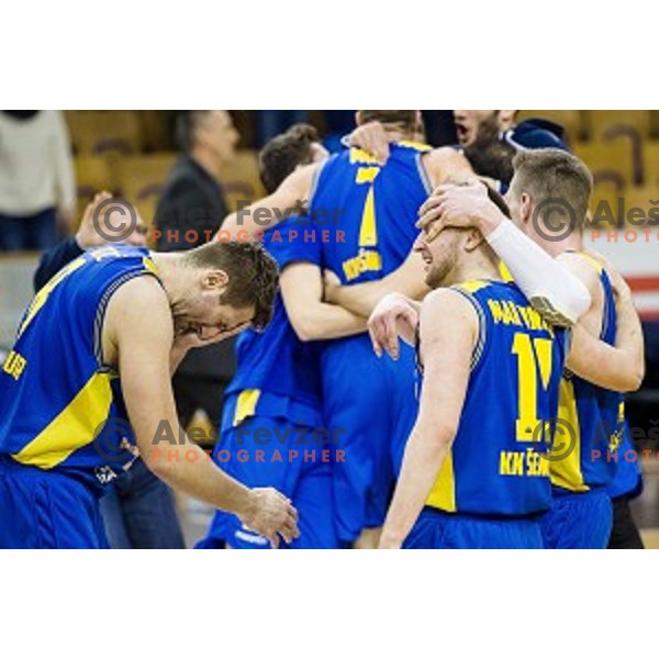 Sencur in action during Pokal Spar semi final basketball match between Krka and Sencur, Tivoli, Ljubljana, Slovenia on February 16, 2018