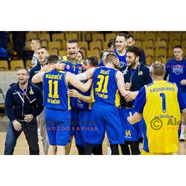 Sencur in action during Pokal Spar semi final basketball match between Krka and Sencur, Tivoli, Ljubljana, Slovenia on February 16, 2018