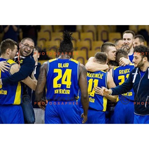 Sencur in action during Pokal Spar semi final basketball match between Krka and Sencur, Tivoli, Ljubljana, Slovenia on February 16, 2018