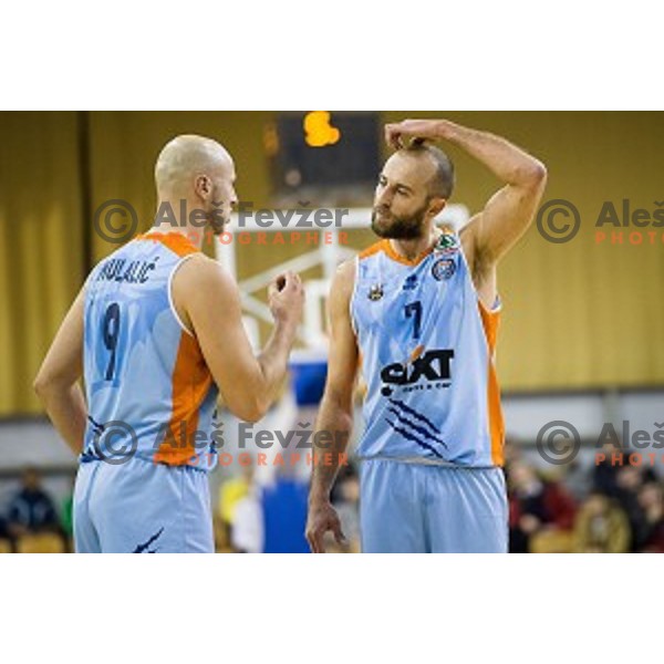 Mirko Mulalic, Zeljko Joksimovic in action during Pokal Spar semi final basketball match between Sixt Primorska and Petrol Olimpija, Tivoli, Ljubljana, Slovenia on February 16, 2018