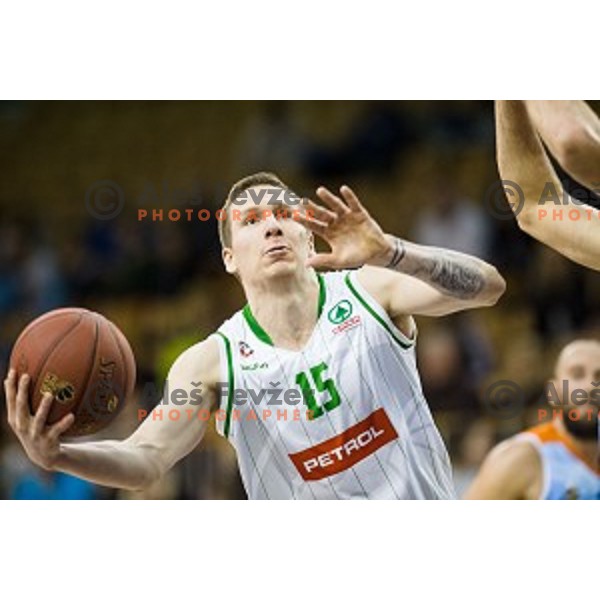 Gregor Hrovat in action during Pokal Spar semi final basketball match between Sixt Primorska and Petrol Olimpija, Tivoli, Ljubljana, Slovenia on February 16, 2018