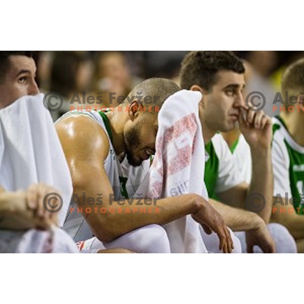 Jordan Morgan in action during Pokal Spar semi final basketball match between Sixt Primorska and Petrol Olimpija, Tivoli, Ljubljana, Slovenia on February 16, 2018