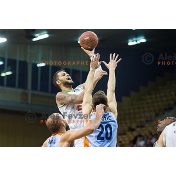Devin Oliver in action during Pokal Spar semi final basketball match between Sixt Primorska and Petrol Olimpija, Tivoli, Ljubljana, Slovenia on February 16, 2018
