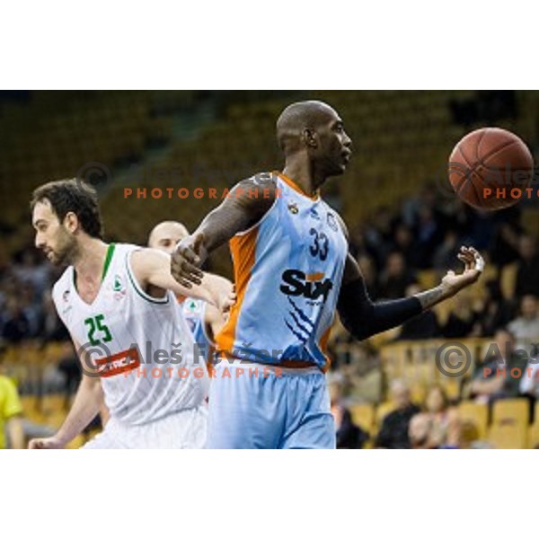 Shawn King in action during Pokal Spar semi final basketball match between Sixt Primorska and Petrol Olimpija, Tivoli, Ljubljana, Slovenia on February 16, 2018