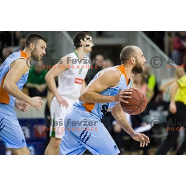 Zeljko Joksimovic in action during Pokal Spar semi final basketball match between Sixt Primorska and Petrol Olimpija, Tivoli, Ljubljana, Slovenia on February 16, 2018