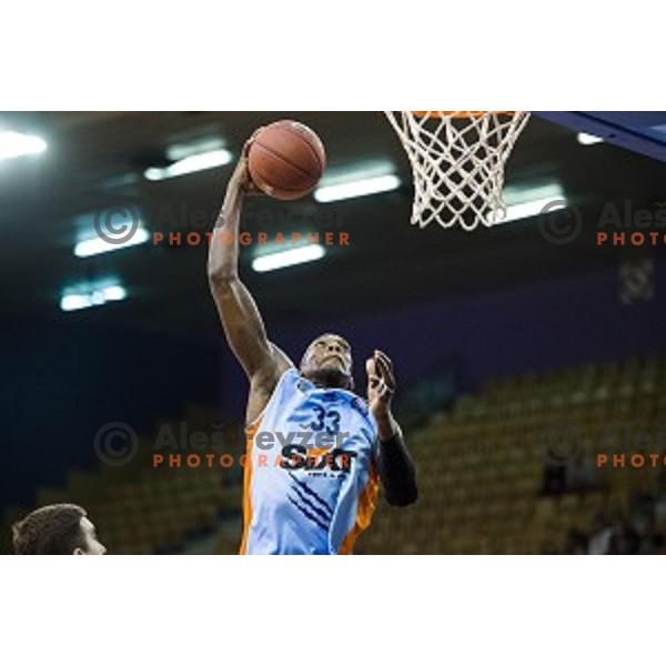 Shawn King in action during Pokal Spar semi final basketball match between Sixt Primorska and Petrol Olimpija, Tivoli, Ljubljana, Slovenia on February 16, 2018
