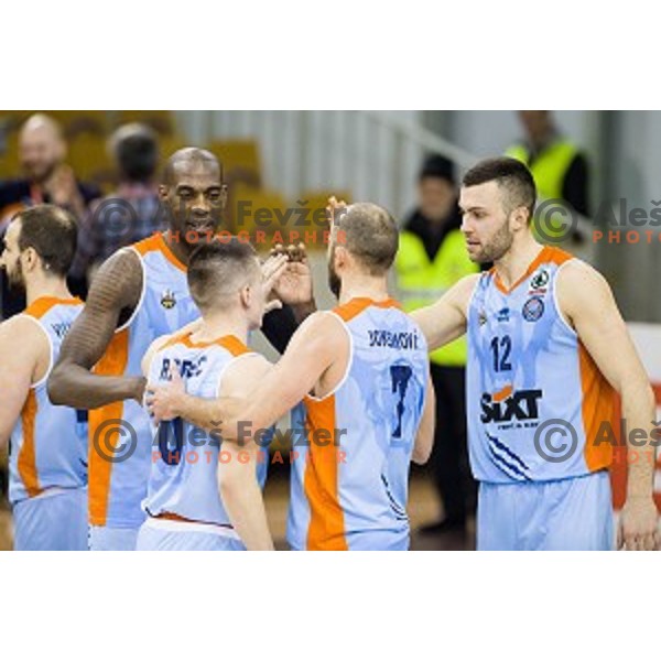 Sixt Primorska in action during Pokal Spar semi final basketball match between Sixt Primorska and Petrol Olimpija, Tivoli, Ljubljana, Slovenia on February 16, 2018