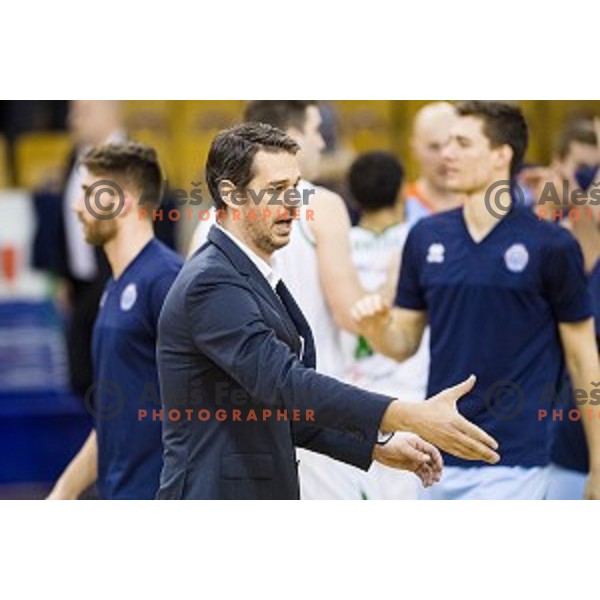 Jurica Golemac in action during Pokal Spar semi final basketball match between Sixt Primorska and Petrol Olimpija, Tivoli, Ljubljana, Slovenia on February 16, 2018