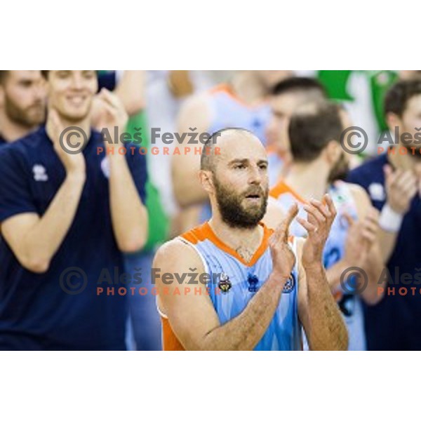 Nebojsa Joksimovic in action during Pokal Spar semi final basketball match between Sixt Primorska and Petrol Olimpija, Tivoli, Ljubljana, Slovenia on February 16, 2018