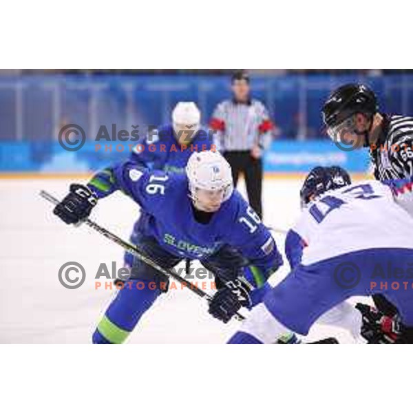Olympic ice hockey tournament match between Slovakia and Slovenia during PyeongChang 2018 Winter Olympic Games, South Korea on February 17, 2018