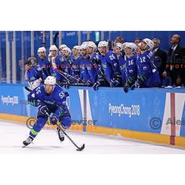 Olympic ice hockey tournament match between Slovakia and Slovenia during PyeongChang 2018 Winter Olympic Games, South Korea on February 17, 2018