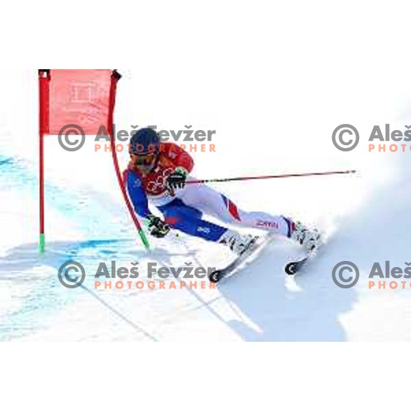 Alexis Pinturault (FRA) skiing in the first run of Men\'s Giant Slalom at Yongpyong Alpine Centre during PyeongChang 2018 Winter Olympic Games, South Korea on February 18, 2018