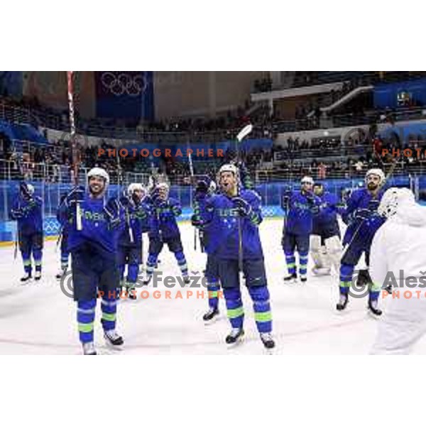Olympic ice hockey tournament match between Slovakia and Slovenia during PyeongChang 2018 Winter Olympic Games, South Korea on February 17, 2018