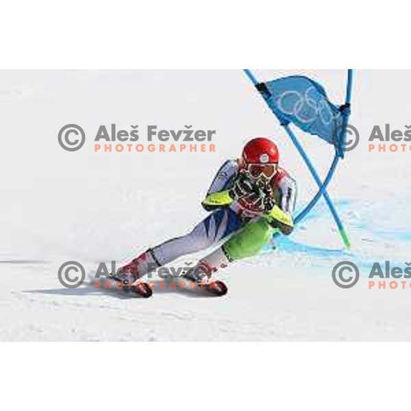 Zan Kranjec (SLO) skiing in the second run of Men\'s Giant Slalom at Yongpyong Alpine Centre during PyeongChang 2018 Winter Olympic Games, South Korea on February 18, 2018