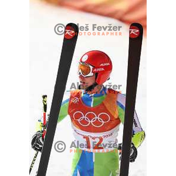 Zan Kranjec (SLO) skiing in the second run of Men\'s Giant Slalom at Yongpyong Alpine Centre during PyeongChang 2018 Winter Olympic Games, South Korea on February 18, 2018