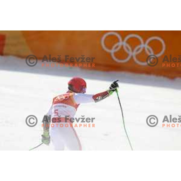 Marcel Hirscher (AUT), Olympic champion at Men\'s Giant Slalom at Yongpyong Alpine Centre during PyeongChang 2018 Winter Olympic Games, South Korea on February 18, 2018