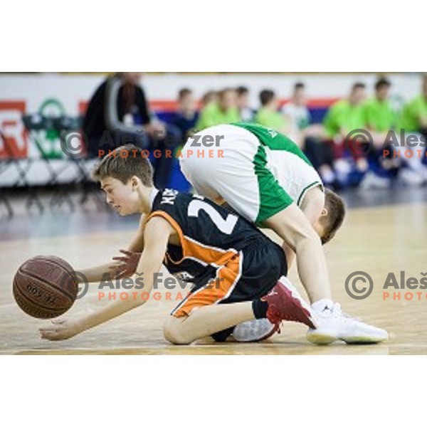Mini Pokal Spar 3rd place match basketball match between Krka and Ljubljana, Tivoli, Ljubljana, Slovenia on February 18, 2018