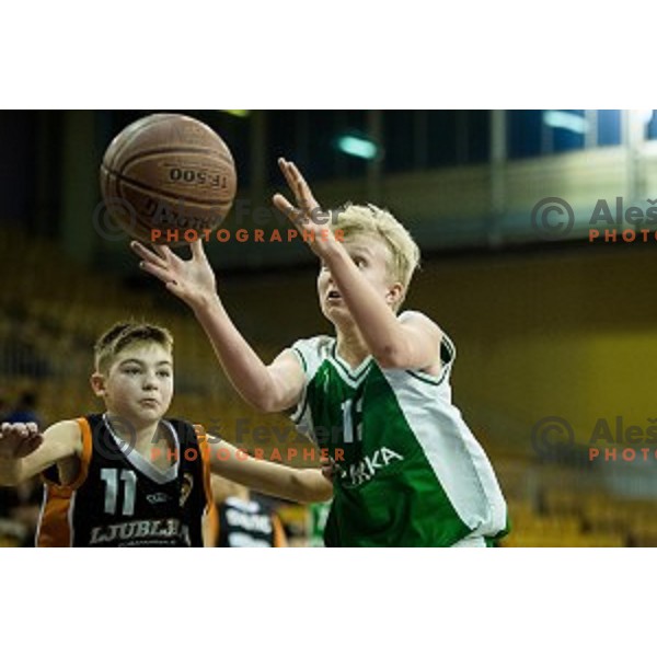Mini Pokal Spar 3rd place match basketball match between Krka and Ljubljana, Tivoli, Ljubljana, Slovenia on February 18, 2018