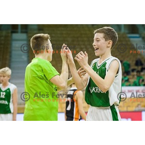 Mini Pokal Spar 3rd place match basketball match between Krka and Ljubljana, Tivoli, Ljubljana, Slovenia on February 18, 2018