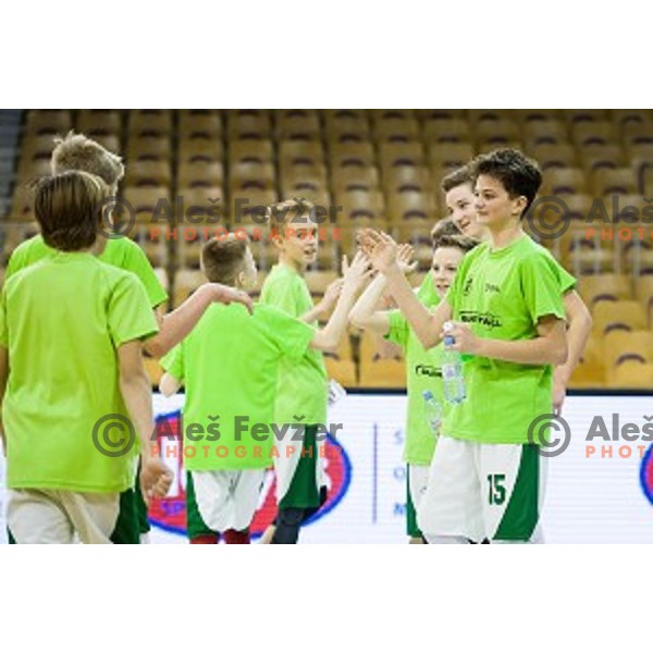 Mini Pokal Spar 3rd place match basketball match between Krka and Ljubljana, Tivoli, Ljubljana, Slovenia on February 18, 2018