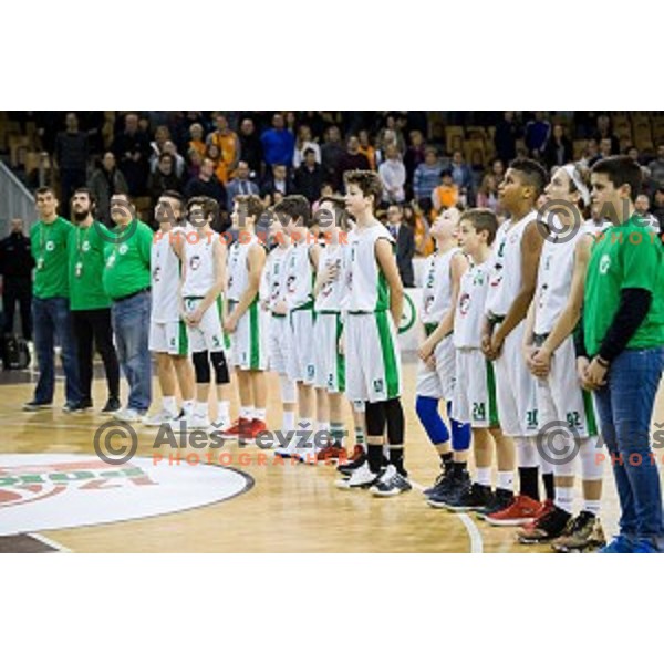 Mini Pokal Spar Final basketball match between Petrol Olimpija and Helios Suns, Tivoli, Ljubljana, Slovenia on February 18, 2018
