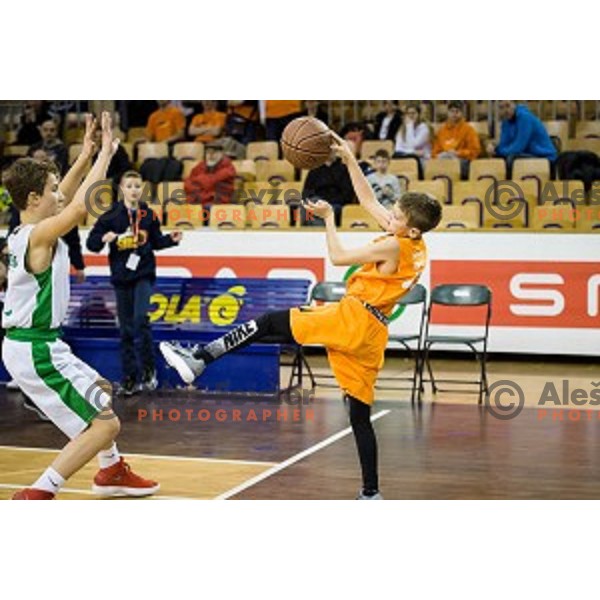 Mini Pokal Spar Final basketball match between Petrol Olimpija and Helios Suns, Tivoli, Ljubljana, Slovenia on February 18, 2018