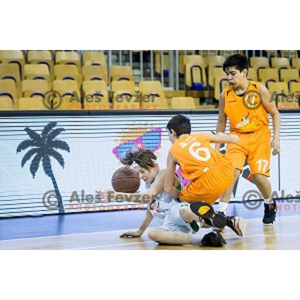 Mini Pokal Spar Final basketball match between Petrol Olimpija and Helios Suns, Tivoli, Ljubljana, Slovenia on February 18, 2018