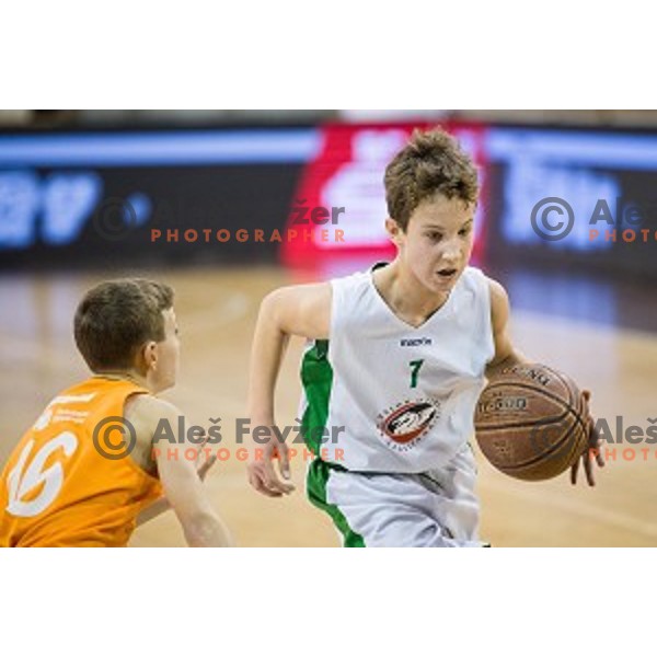 Mini Pokal Spar Final basketball match between Petrol Olimpija and Helios Suns, Tivoli, Ljubljana, Slovenia on February 18, 2018