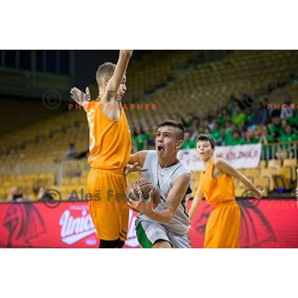Mini Pokal Spar Final basketball match between Petrol Olimpija and Helios Suns, Tivoli, Ljubljana, Slovenia on February 18, 2018
