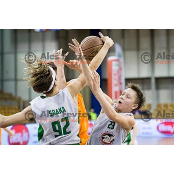 Mini Pokal Spar Final basketball match between Petrol Olimpija and Helios Suns, Tivoli, Ljubljana, Slovenia on February 18, 2018