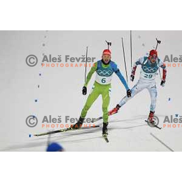Jakov Fak (SLO) competes in Men\'s Biathlon 15 km Mass start at Alpensia Biathlon Centre during PyeongChang 2018 Winter Olympic Games, South Korea on February 18, 2018