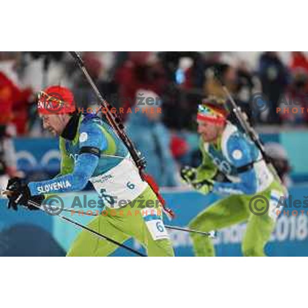 Jakov Fak (SLO) competes in Men\'s Biathlon 15 km Mass start at Alpensia Biathlon Centre during PyeongChang 2018 Winter Olympic Games, South Korea on February 18, 2018