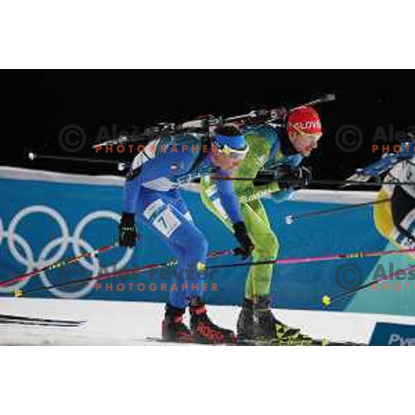 Jakov Fak (SLO) competes in Men\'s Biathlon 15 km Mass start at Alpensia Biathlon Centre during PyeongChang 2018 Winter Olympic Games, South Korea on February 18, 2018