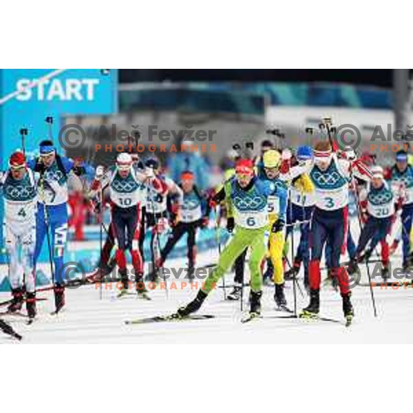 Jakov Fak (SLO) competes in Men\'s Biathlon 15 km Mass start at Alpensia Biathlon Centre during PyeongChang 2018 Winter Olympic Games, South Korea on February 18, 2018
