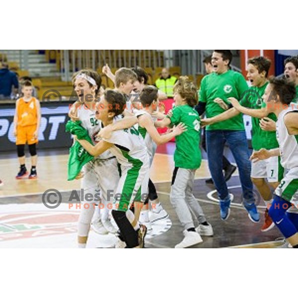 Mini Pokal Spar Final basketball match between Petrol Olimpija and Helios Suns, Tivoli, Ljubljana, Slovenia on February 18, 2018