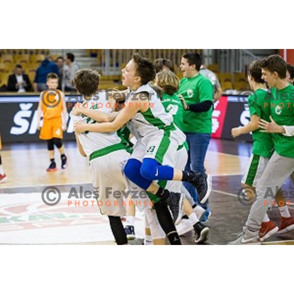 Mini Pokal Spar Final basketball match between Petrol Olimpija and Helios Suns, Tivoli, Ljubljana, Slovenia on February 18, 2018