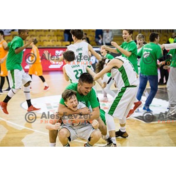 Mini Pokal Spar Final basketball match between Petrol Olimpija and Helios Suns, Tivoli, Ljubljana, Slovenia on February 18, 2018