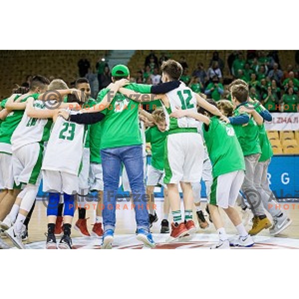 Mini Pokal Spar Final basketball match between Petrol Olimpija and Helios Suns, Tivoli, Ljubljana, Slovenia on February 18, 2018