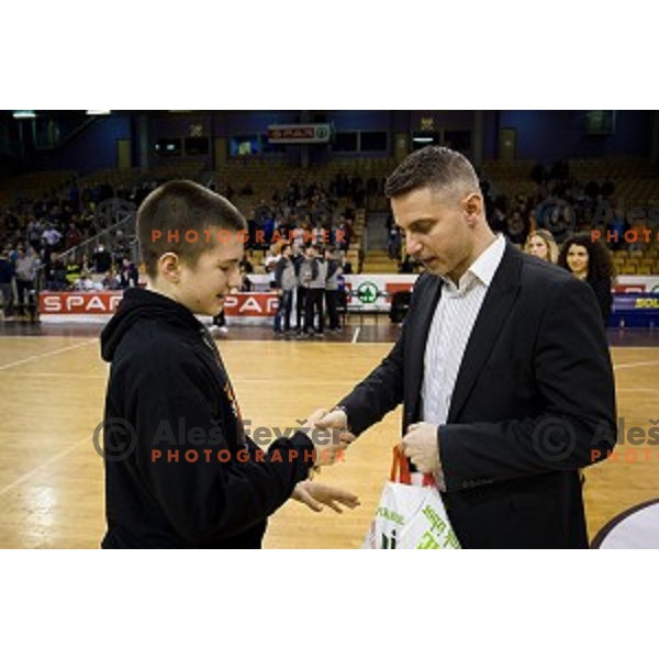 Mini Pokal Spar Final basketball match between Petrol Olimpija and Helios Suns, Tivoli, Ljubljana, Slovenia on February 18, 2018