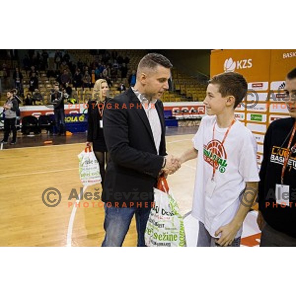 Mini Pokal Spar Final basketball match between Petrol Olimpija and Helios Suns, Tivoli, Ljubljana, Slovenia on February 18, 2018