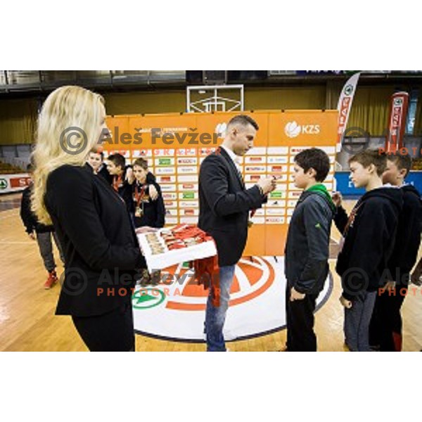Mini Pokal Spar Final basketball match between Petrol Olimpija and Helios Suns, Tivoli, Ljubljana, Slovenia on February 18, 2018