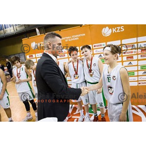 Mini Pokal Spar Final basketball match between Petrol Olimpija and Helios Suns, Tivoli, Ljubljana, Slovenia on February 18, 2018