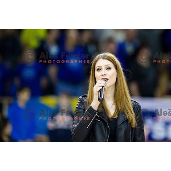 in action during Pokal Spar Final final basketball match between Sencur and SIXT Primorska, Tivoli, Ljubljana, Slovenia on February 18, 2018