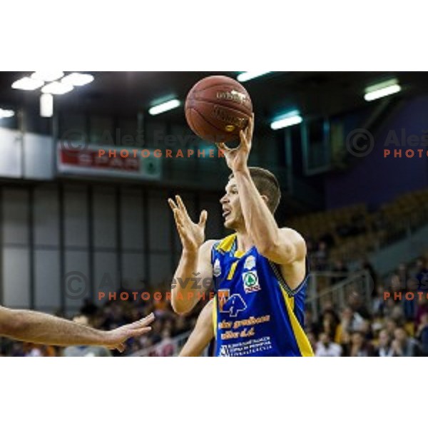 in action during Pokal Spar Final final basketball match between Sencur and SIXT Primorska, Tivoli, Ljubljana, Slovenia on February 18, 2018