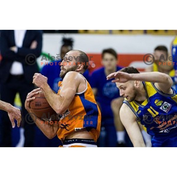 in action during Pokal Spar Final final basketball match between Sencur and SIXT Primorska, Tivoli, Ljubljana, Slovenia on February 18, 2018