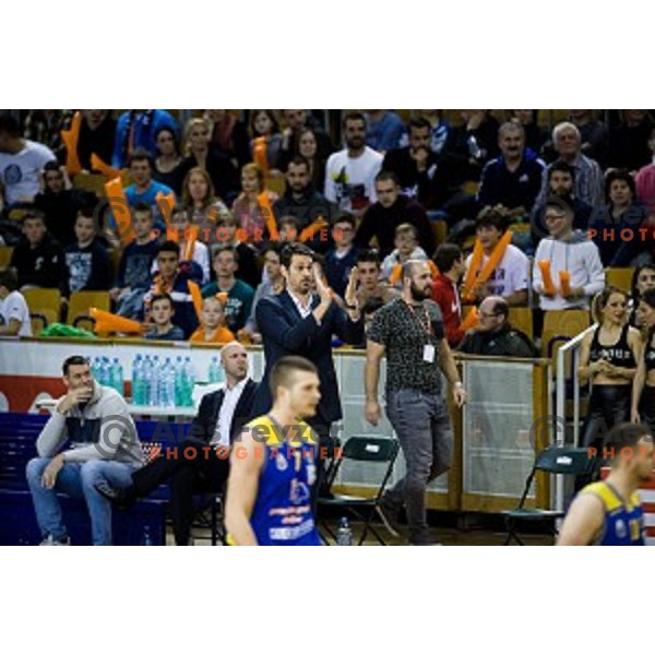in action during Pokal Spar Final final basketball match between Sencur and SIXT Primorska, Tivoli, Ljubljana, Slovenia on February 18, 2018