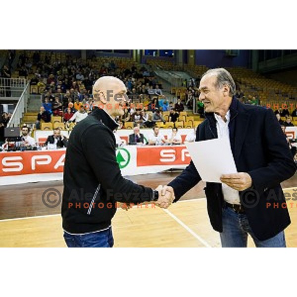 in action during Pokal Spar Final final basketball match between Sencur and SIXT Primorska, Tivoli, Ljubljana, Slovenia on February 18, 2018