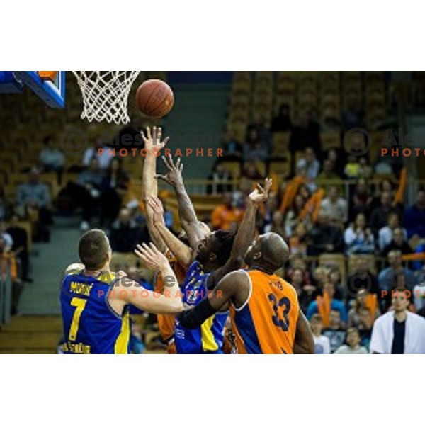in action during Pokal Spar Final final basketball match between Sencur and SIXT Primorska, Tivoli, Ljubljana, Slovenia on February 18, 2018