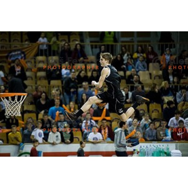 in action during Pokal Spar Final final basketball match between Sencur and SIXT Primorska, Tivoli, Ljubljana, Slovenia on February 18, 2018