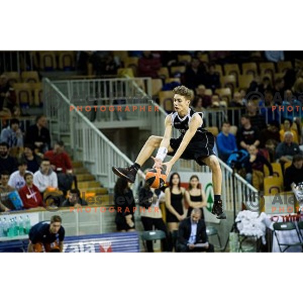 in action during Pokal Spar Final final basketball match between Sencur and SIXT Primorska, Tivoli, Ljubljana, Slovenia on February 18, 2018
